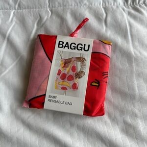NWT Baggu Baby Reuseable Bag in Light Pink Apples & Bananas